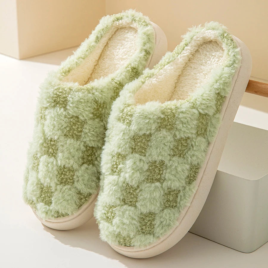 Cotton Slippers for Women Winter Home Indoor Home Warm Non-Slip Thick Bottom Couples New Wool Slippers for Men Autumn and Winter
