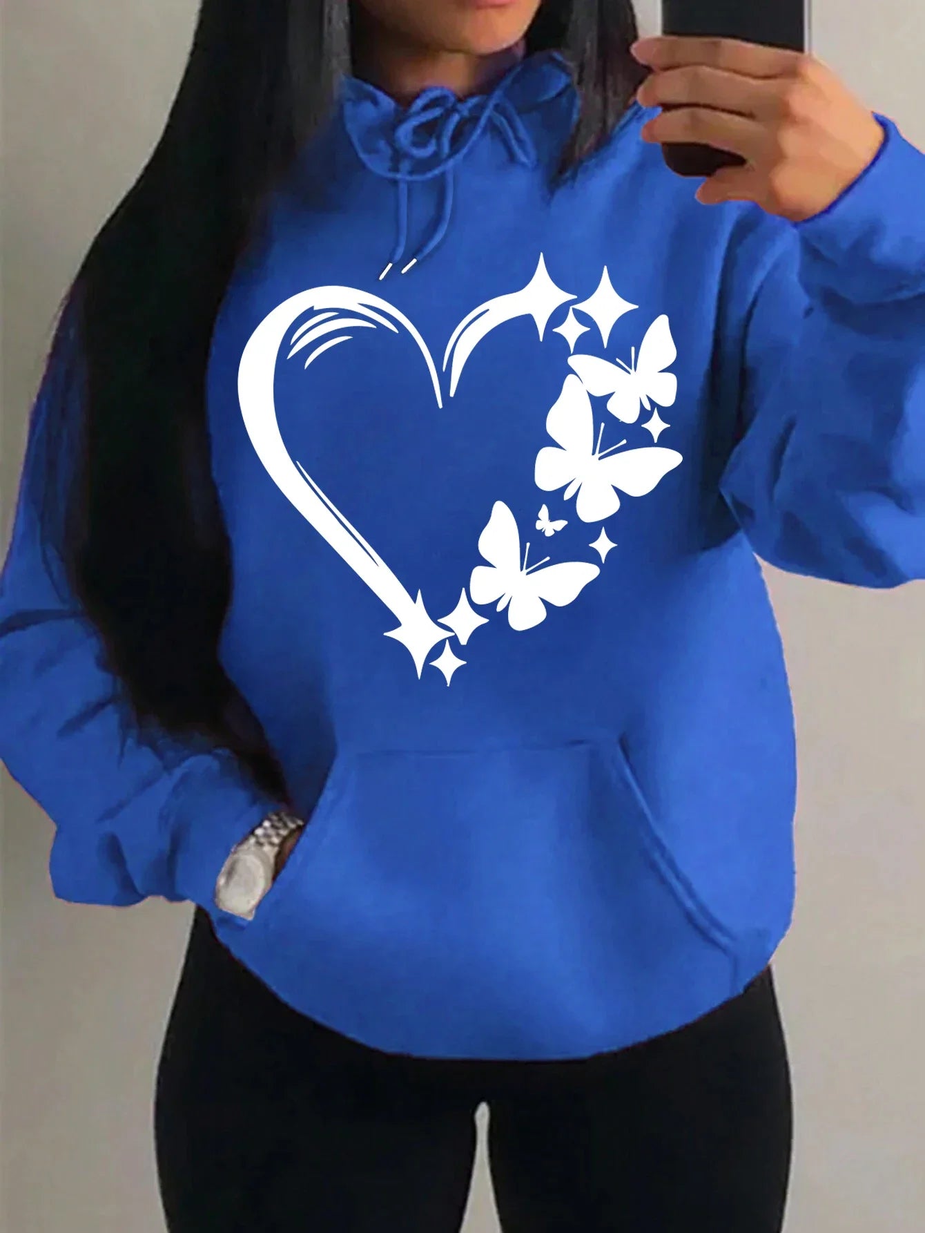 Sweat à capuche vintage multicolore