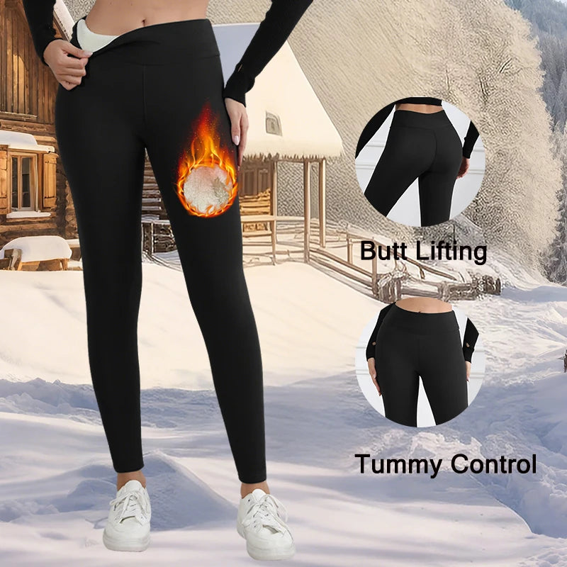 Women's warm wool leggings for winter and autumn
