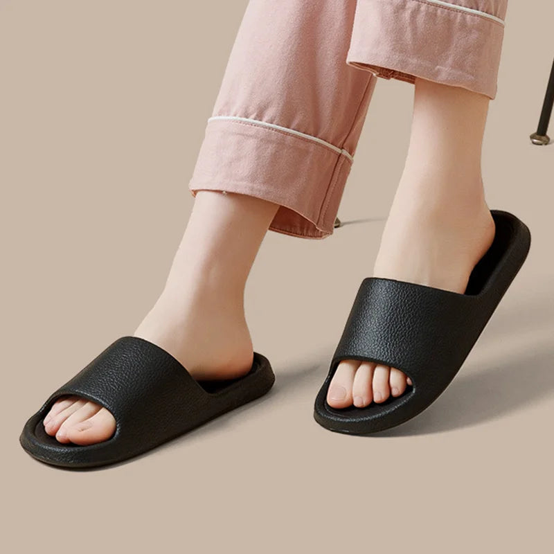 Summer Fashion Slippers Women Shoes Cloud Slippers For Men Home Flat Sandals Massage Flip Flops Couples Bathroom Indoor Slides