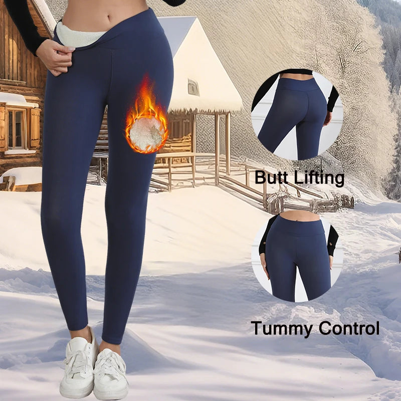 Women's warm wool leggings for winter and autumn