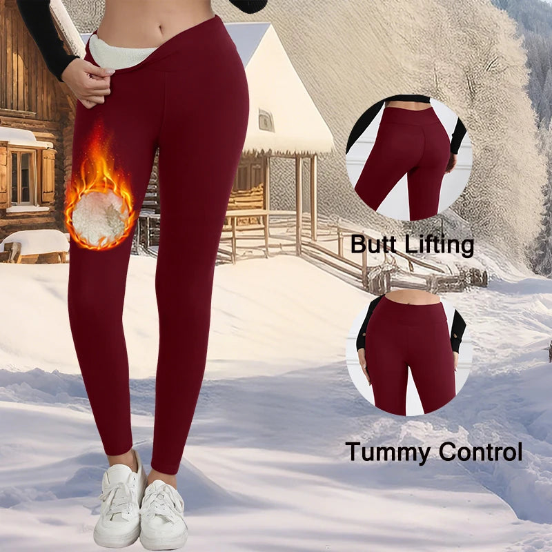 Women's warm wool leggings for winter and autumn