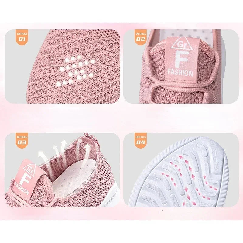 2025 Sport Running Shoes Women Air Mesh Breathable Walking Women Sneakers Comfortable Fashion Casual Sneakers Chaussure Femme